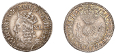 Charles I (1625-1649), Third coinage, Briot’s issue, Forty Pence, no mm., signed b both sides, reads reipvblice,...