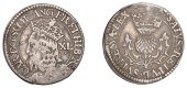Charles I (1625-1649), Third coinage, Briot’s issue, Forty Pence, no mm., signed b on obv., reads reipvb, 1.77g/6h...