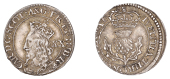 Charles I (1625-1649), Third coinage, Briot’s issue, Twenty Pence, no mm., signed b below chin on obv. and above...
