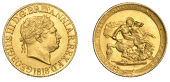 George III (1760-1820), New Coinage, Sovereign, 1818

georgius III d : g : britanniar : rex : f : d : [descending...