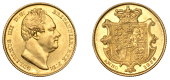 William IV (1830-1837), Sovereign, 1833

gulielmus IIII D : G :  britanniar : rex f : d :

bare head...