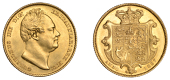 William IV (1830-1837), Sovereign, 1837

gulielmus IIII D : G :  britanniar : rex f : d :

bare head...