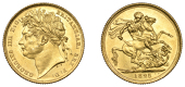 George IV (1820-1830), Sovereign, 1825 [Type 1, first digit with small upper serif]

georgius IIII d : g :...