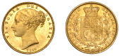 Victoria (1837-1901), Sovereign, 1850 [Arabic numeral in date]

victoria dei gratia

second large, bare head...