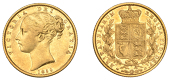 Victoria (1837-1901), Sovereign, 1850 [Roman numeral in date]

victoria dei gratia

second large, bare head...