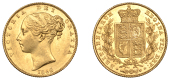 Victoria (1837-1901), Sovereign, 1848 [Type 1]

victoria dei gratia

first small, bare head left, hair bound up...