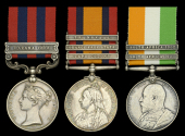 Three: Colour Sergeant E. Plumb, Suffolk Regiment

India General Service 1854-95, 1 clasp, Hazara 1888 (535 Corpl...