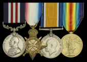 A Great War ‘French theatre’ M.M. group of four awarded to Corporal S. W. Day, 2nd Battalion, Suffolk Regiment,...