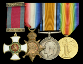A Great War D.S.O. group of four awarded to Lieutenant Colonel M. H. S. Willis, Suffolk Regiment, attached 1st...