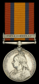 Queen’s South Africa 1899-1902, 1 clasp, Cape Colony (2246 Pte G. Farraway, 1st Suffolk Regt) good very fine	...