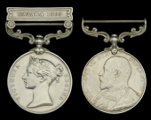Pair: Private G. Lambert, Suffolk Regiment

India General Service 1854-95, 1 clasp, Hazara 1888 (1488 Pte G....