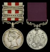 Pair: Private W. Stone, 12th Foot, late 23rd Foot, who was wounded in action during the Battle of Alma, 20 September...