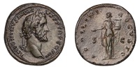 Roman Imperial Coinage, Antoninus Pius, Sestertius, Rome, c. 142, laureate bust right, rev. apollini avgvsto s c,...