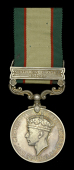 India General Service 1936-39, 1 clasp, North West Frontier 1937-39 (5825912 Pte. E. Baker. Suff. R.) good very...