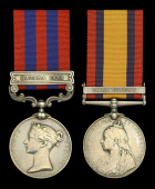 Pair: Private C. Sargent, Suffolk Regiment

India General Service 1854-95, 1 clasp, Hazara 1888 (.... C. Sargent...