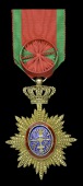 Cambodia, French Colonial, Order of Cambodia, Officer’s breast badge, 74mm including crown suspension x 53mm,...