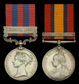 Pair: Quarter Master Sergeant W. Tynan, Suffolk Regiment

India General Service 1854-95, 1 clasp, Hazara 1888...