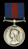 New Zealand 1845-66, reverse dated 1861 to 1866 (645. Wm Maddock, 1st Bn 12th Regt) suspension re-affixed, traces of...