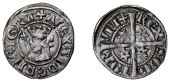 Alexander III (1249-1286), Posthumous coinage, Sterling. class H/M mule, mm. cross pattée, irregular lettering on...