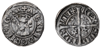 Alexander III (1249-1286), Posthumous coinage, Sterling. class H/M mule, mm. cross pattée, irregular lettering on...