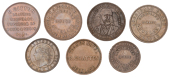New Zealand, AUCKLAND, Archibald Clark, Penny, 1857 (G 42; A 64); Samuel Coombes, Penny, undated (G 48b; A 78); T.S....