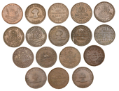 Australia, Victoria, MELBOURNE, Thomas Stokes, Pennies (17), 1862 (G 255, 255a, 256, 258, 263a, 263b, 266, 268a,...