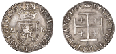 Mary (1542-1567), First period, Testoon, type IIIa, 1556, mm. crown on rev. only, small high-arched crown, no...