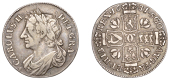 Charles II (1649-1685), Second coinage, Quarter-Dollar (Fourteen Shillings), 1681, 6.59g/6h (Murray 48; SCBI 35,...