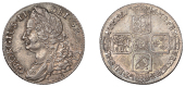 George II (1727-1760), Shilling, 1745, lima (ESC 1724; S 3703). Some fleckmarks, good very fine, dark tone	 £180-£220