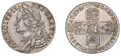 George II (1727-1760), Shilling, 1758 (ESC 1734; S 3704). Extremely fine, grey tone	 £180-£220