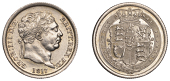 George III (1760-1820), New coinage, Shilling, 1817, appears to read rritt (ESC 2144; S 3790). About as struck, rare...