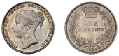 Victoria (1837-1901), Shilling, 1866, die 51 (ESC 3027; S 3905). About as struck, prettily toned	 £180-£220