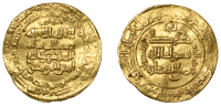 Abbasid, al-Mustazhir, Dinar, Madinat al-Salam 496h, citing the heir Abu Mansur, 4.31g/9h (Jafar A.MS.496A; A B266;...