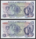 Bank of Ireland, £5 (2), 1983, serial numbers R272946-47, O’Neill signatures, uncirculated (2 notes)
PMI BA 118,...