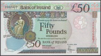 Bank of Ireland, replacement £50, 5 April 2004, serial number Z002427, Keenan signature, uncirculated, very...