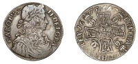 Charles II (1649-1685), Merk, 1675, type III, f below bust, early bust, rev. mark of value inverted, 6.53g/12h...