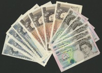 Bank of England, Graham E. A. Kentfield, £10 (5), 25 November 1991, prefixes KR01, KR05, KR08, KR12 and KR14; also...