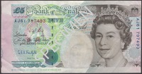 ERROR: Bank of England, Graham E. A. Kentfield, £5, 1993, serial number AJ61 797493, misguillotined, very fine...