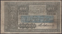 Belfast Banking Company Limited, £1, 2 January 1912, serial number H/V 3498, manuscript signature of S.A. Robinson,...