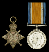 Pair: Captain W. B. Squirl-Dawson, Suffolk Regiment

1914 Star (Lieut: W. B. Squirl-Dawson. Suff: R.); British War...