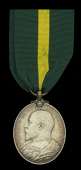 Territorial Force Efficiency Medal, E.VII.R. (536 Sjt: W. Prior. 5/Suffolk Regt) good very fine	 £70-£90