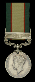 India General Service 1936-39, 1 clasp, North West Frontier 1937-39 (5826286. Pte. W. Root. Suff. R.) good very...