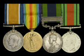 Four: Private F. W. A. Minns, Suffolk Regiment, late Royal Sussex Regiment

British War and Victory Medals (24011...