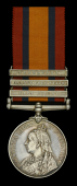 Queen’s South Africa 1899-1902, 3 clasps, Cape Colony, Orange Free State, Transvaal (2135 Pte J. Miller, 1st...