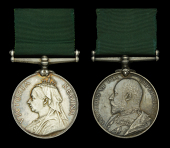Volunteer Force Long Service Medal (2), V.R. (Cpl. J. Jones 2nd V.B. Suff. R.) engraved naming; E.VII.R (1068 Pte A....