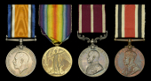A Great War ‘French theatre’ M.S.M. group of four awarded to Company Quartermaster Sergeant C. R. Kerridge, 11th...