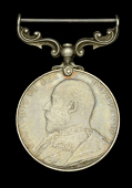Army L.S. & G.C., E.VII.R. (2640 C. Sjt: R. Burton. Suffolk Regt) light contact marks, therefore very fine	 £50-£70