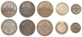 SURREY, Walworth, James Bean, Farthing, 1814, 2.87g/12h (W 827), Weybridge, John Bunn & Co, Shilling, 3.72g/12h (D...
