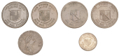 WARWICKSHIRE, Birmingham, Workhouse, Shilling, 1811, 4.68g/12h (D 10), Pennies (4), 1812 (2), 26.91g/6h (W 394),...