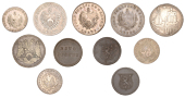 YORKSHIRE, Leeds, John Smalpage and S. Lumb, Shillings (3), 1811 (2), 4.61g/6h (D 23), 4.64g/6h (D 24), 1812,...